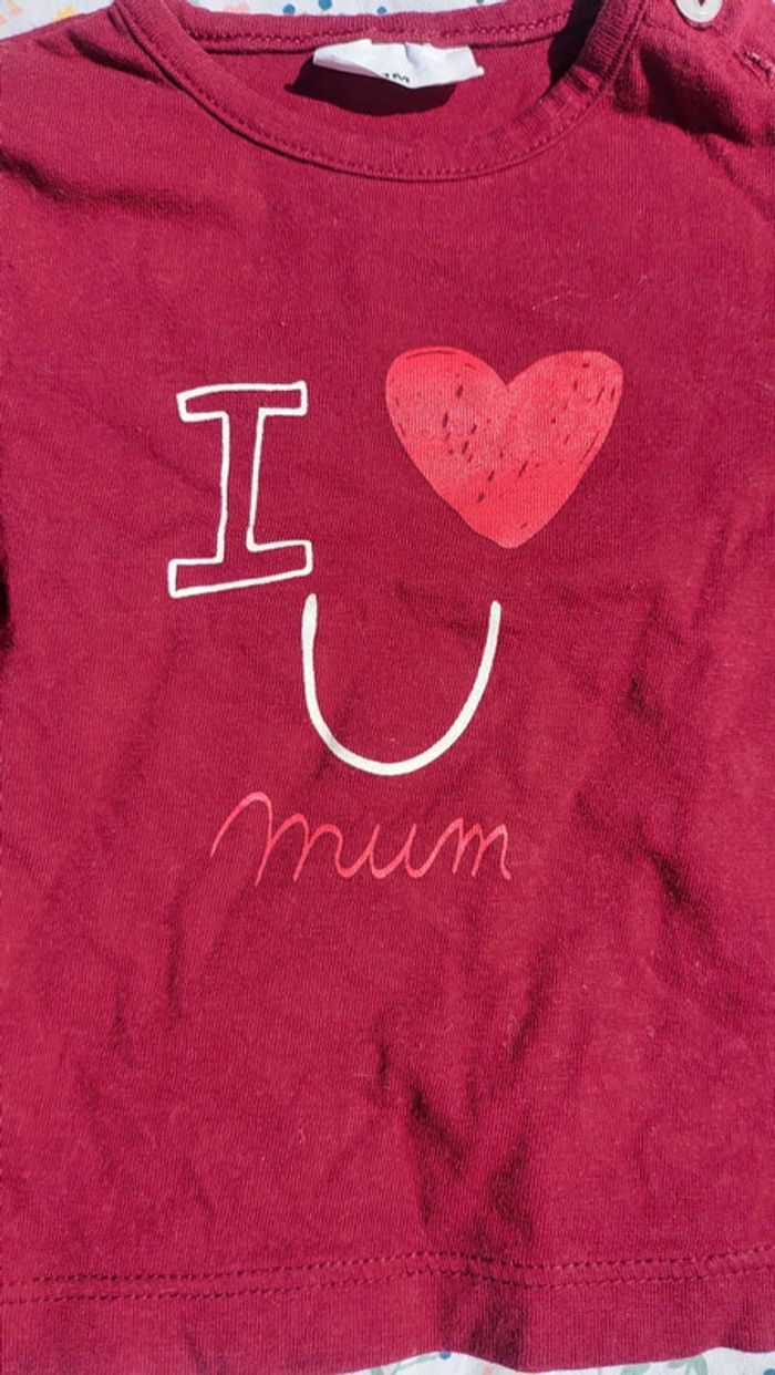 T-shirt bordeaux - photo numéro 2