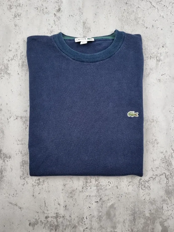 Sweat Lacoste Bleu Marine – Taille XL Homme - photo numéro 2