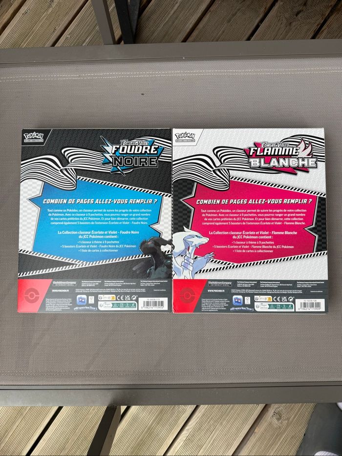Pokémon ev10.5 Foudre Noire et Flamme Blanche lot de 2 coffrets Classeur - photo numéro 2