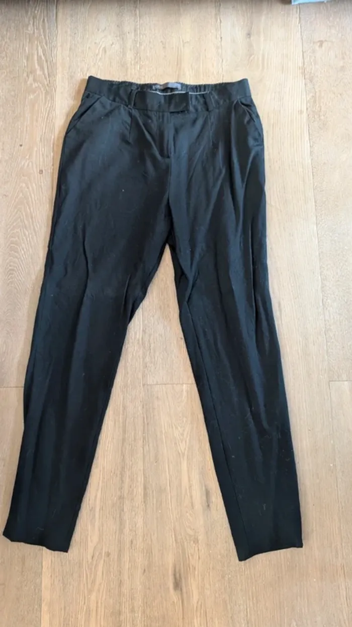 Pantalon laine ekyog coupe carotte / slim 40 - photo numéro 2