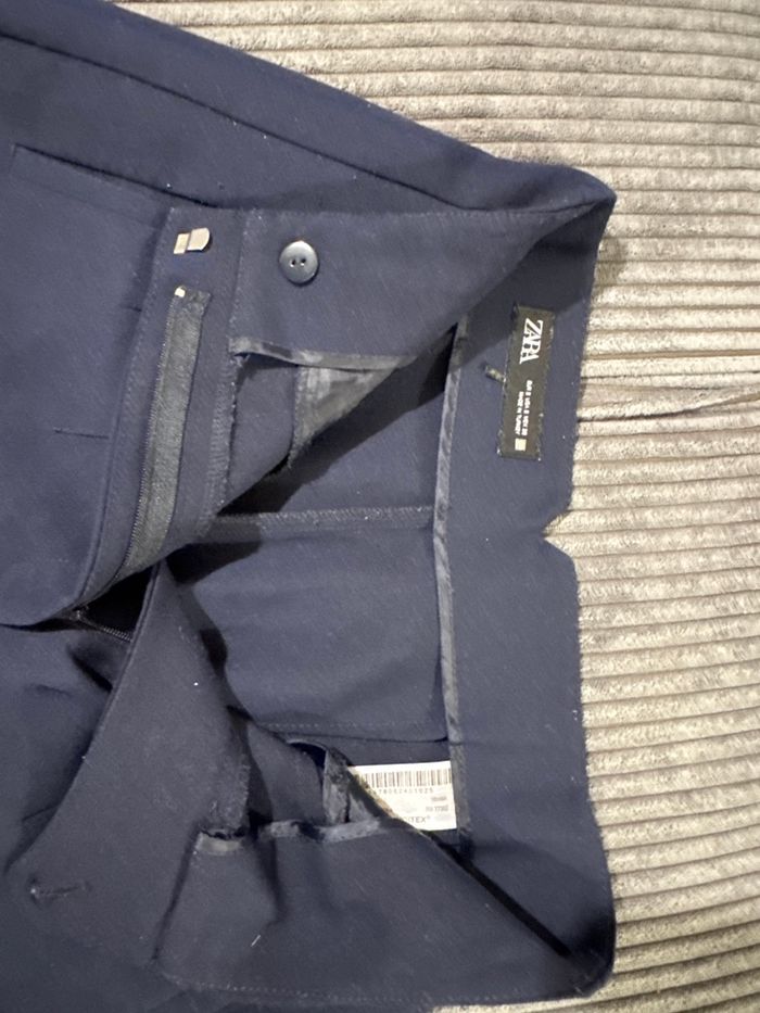 Pantalon bleu marine Zara - S - photo numéro 4