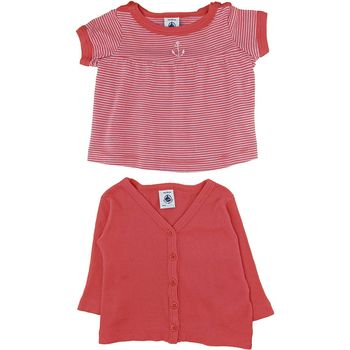 Ensemble T-shirt + Cardigan 3 mois en coton Petit Bateau