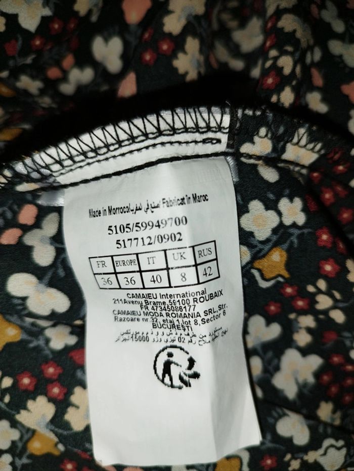 Blouse fleurie manches longues - photo numéro 3