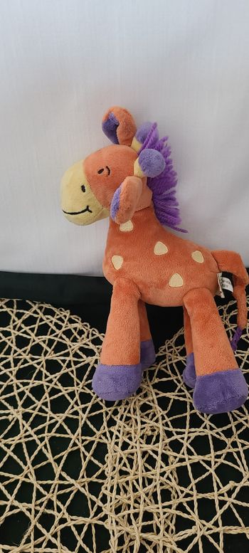 Doudou Vache Orange et Mauve Nicotoy