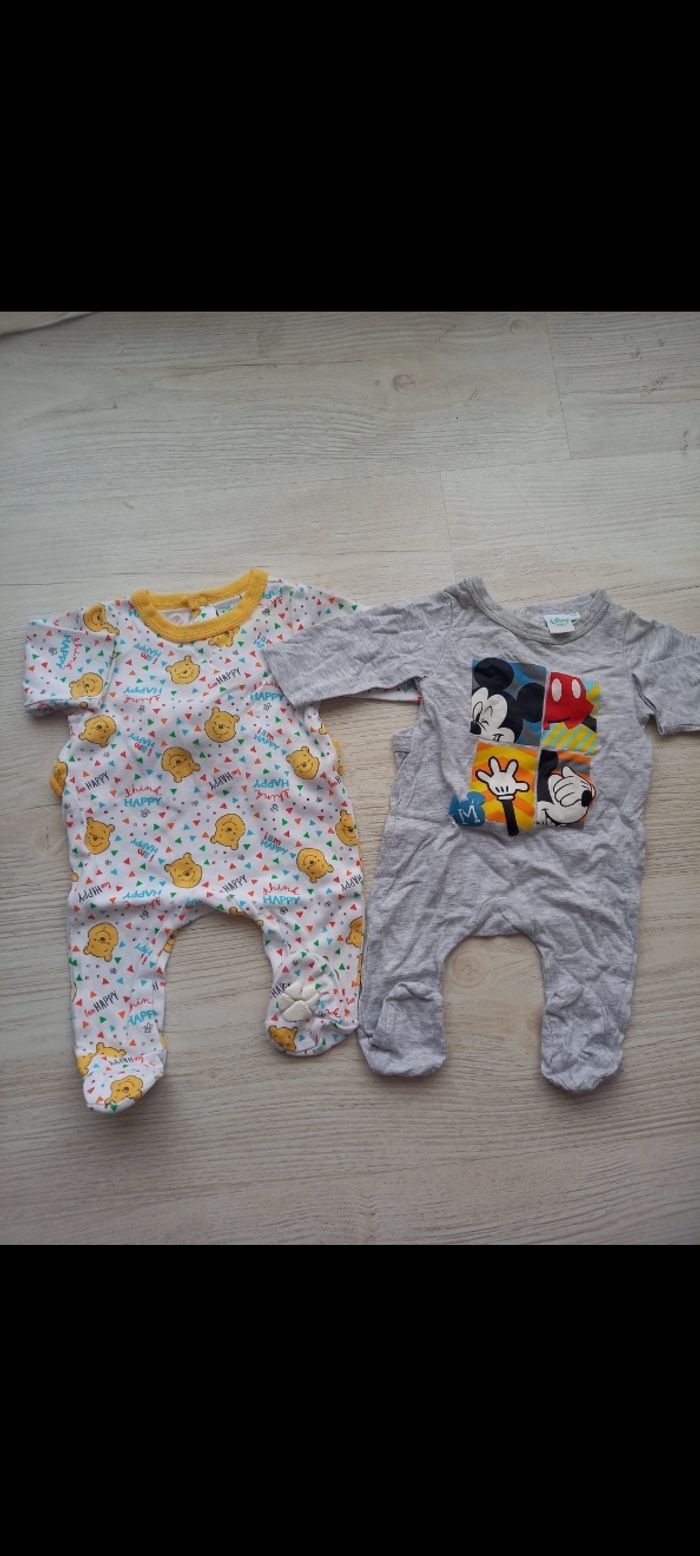 Lot de 2 pyjamas bébé 1 mois Disney