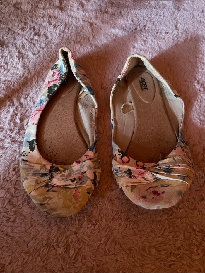 Ballerines blanches imprimer