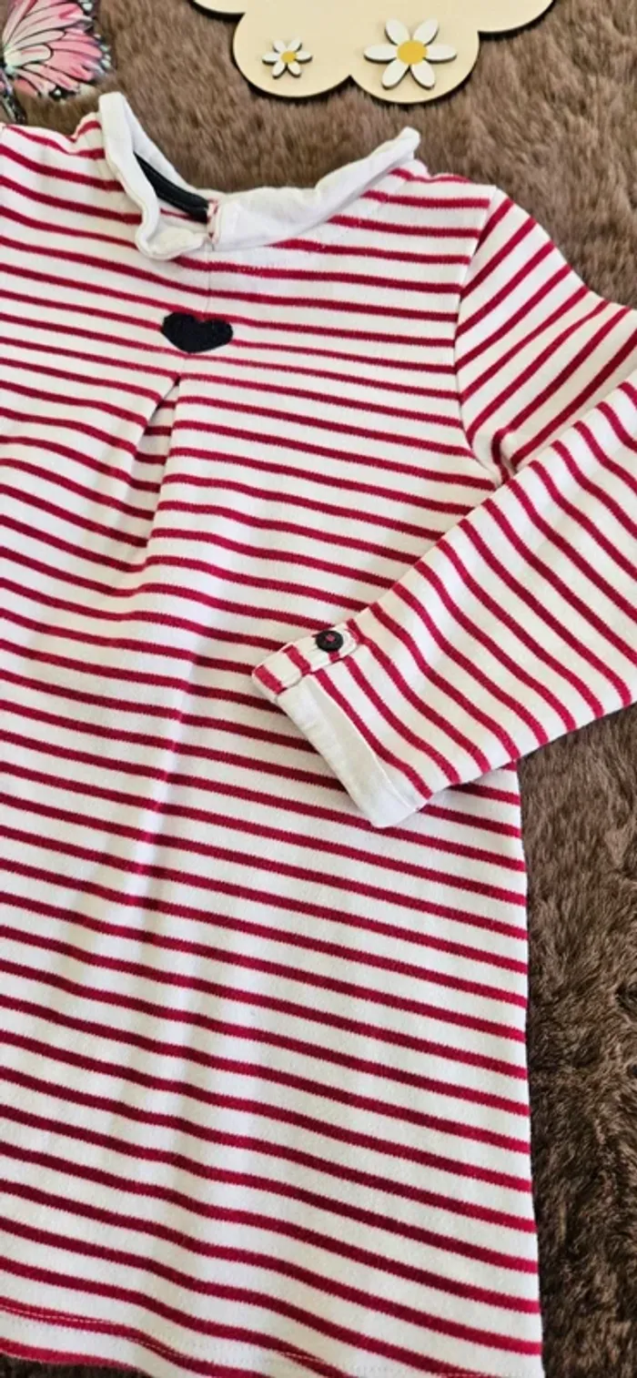 Robe rayé pull obaibi 18 mois - photo numéro 2