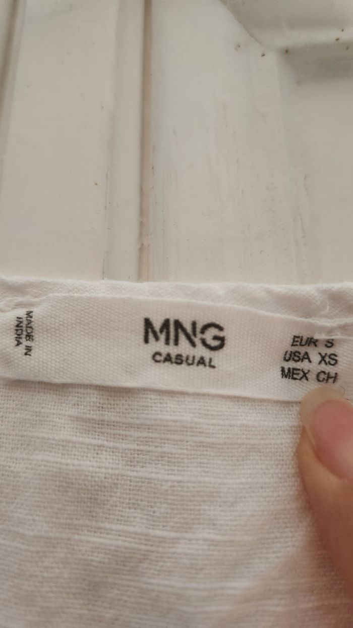 Top dentelle blanc Mango taille S - photo numéro 3