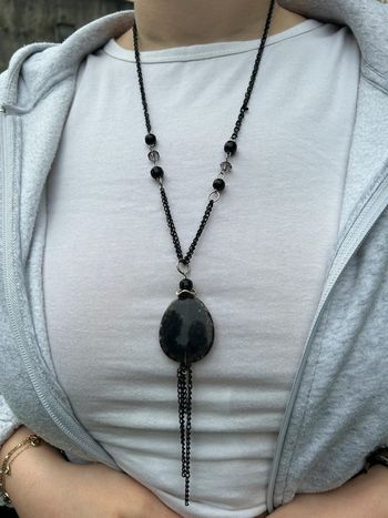 Collier perle noir