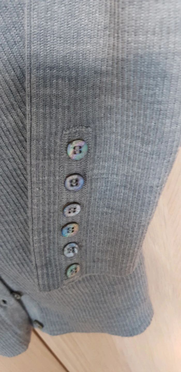 Gilet long gris caroll - photo numéro 3