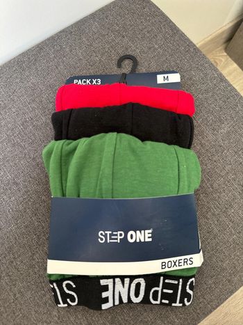 🩲 Lot 3 boxers Homme - Step one- neuf avec étiquette - taille M