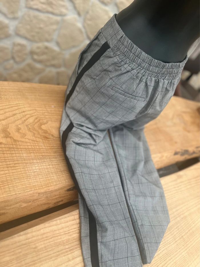 Pantalon, tailleur, casual, gris, tartan à carreaux taille 38 M - photo numéro 6