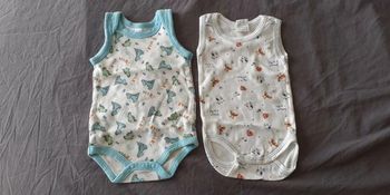 Lot 2 bodies sans manches 3 mois absorba