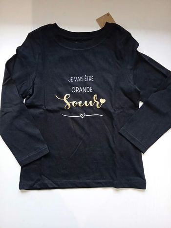 T-shirt je vais être grande sœur 