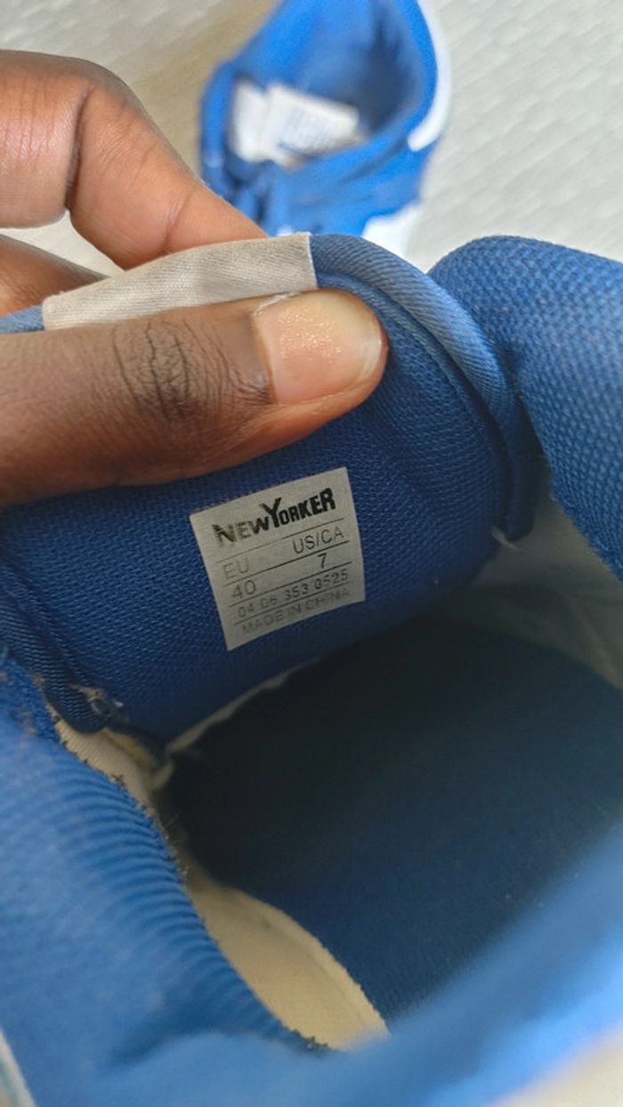 Sneakers USA new yorker champions Bleu et blanc taille 7 40 - photo numéro 7