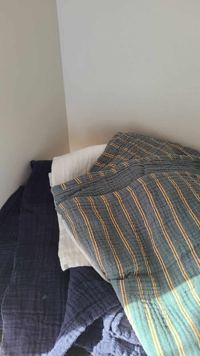 doudou lange coton froissé 60 x 60 cm lot - photo numéro 7