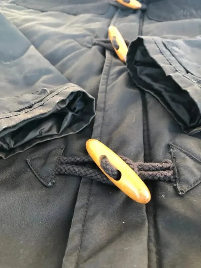 Duffle Coat hoodie Jacket black Rip Curl Mens M - photo numéro 12