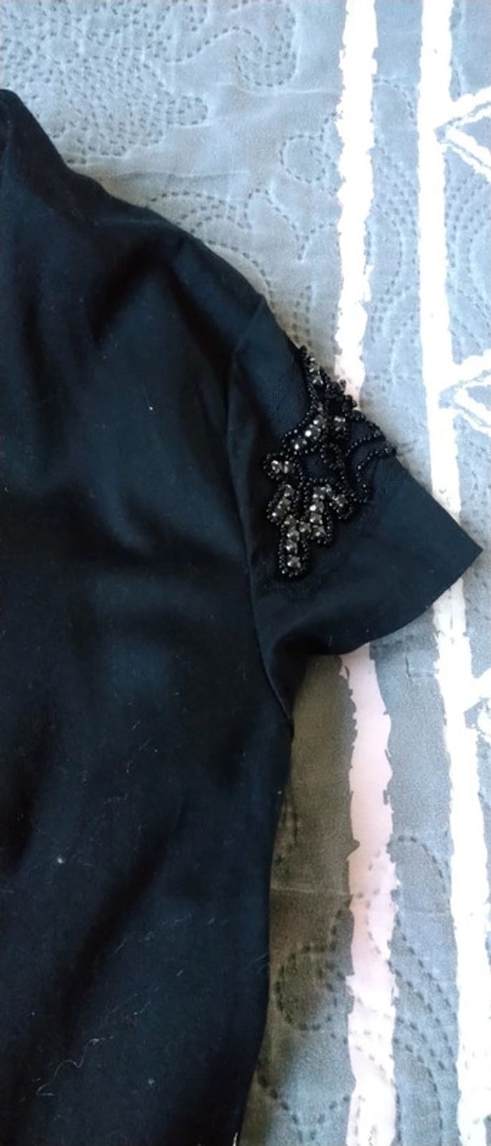 Robe de fêtes noire avec perles femme 44 la redoute - photo numéro 6