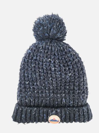 Bonnet Superdry avec pompon Tricot Bleu Chiné