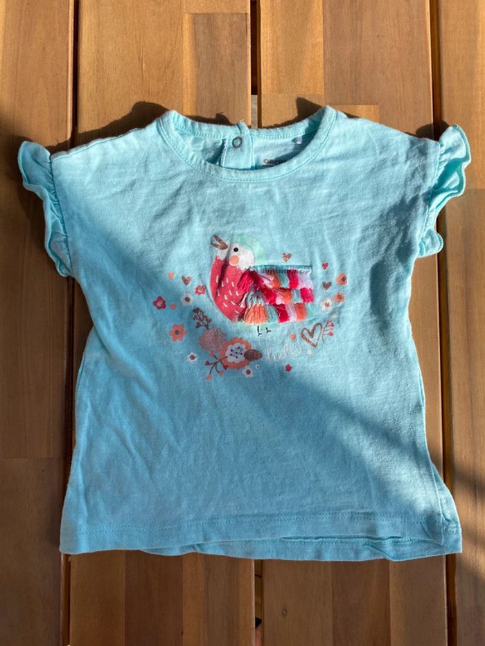 t-shirt manches courtes 12 mois fille