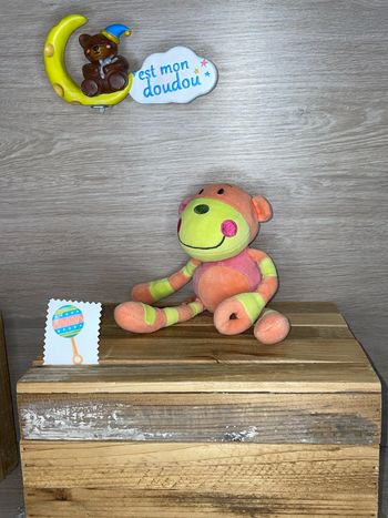 ACH28 doudou singe 🐒 Auchan