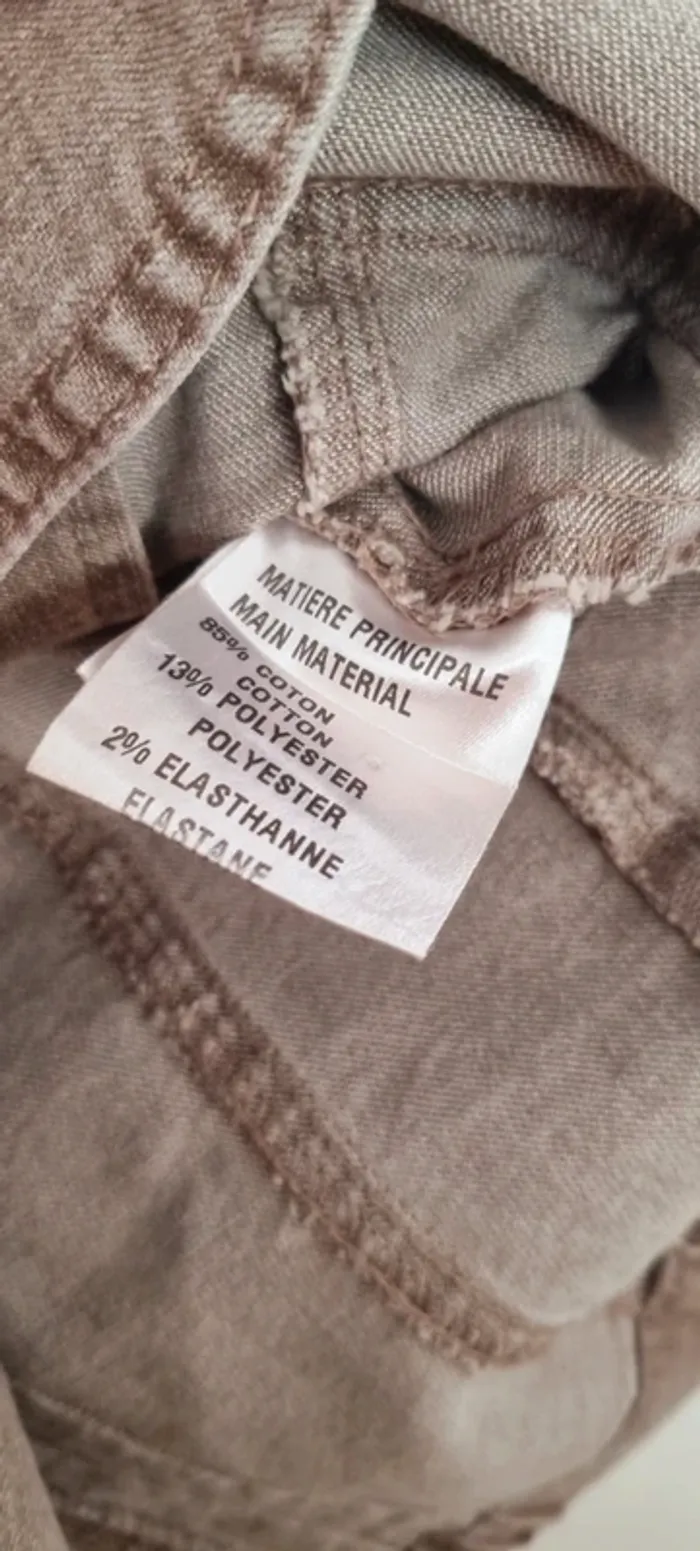 Veste en jean taupe beige burton 38 - photo numéro 7