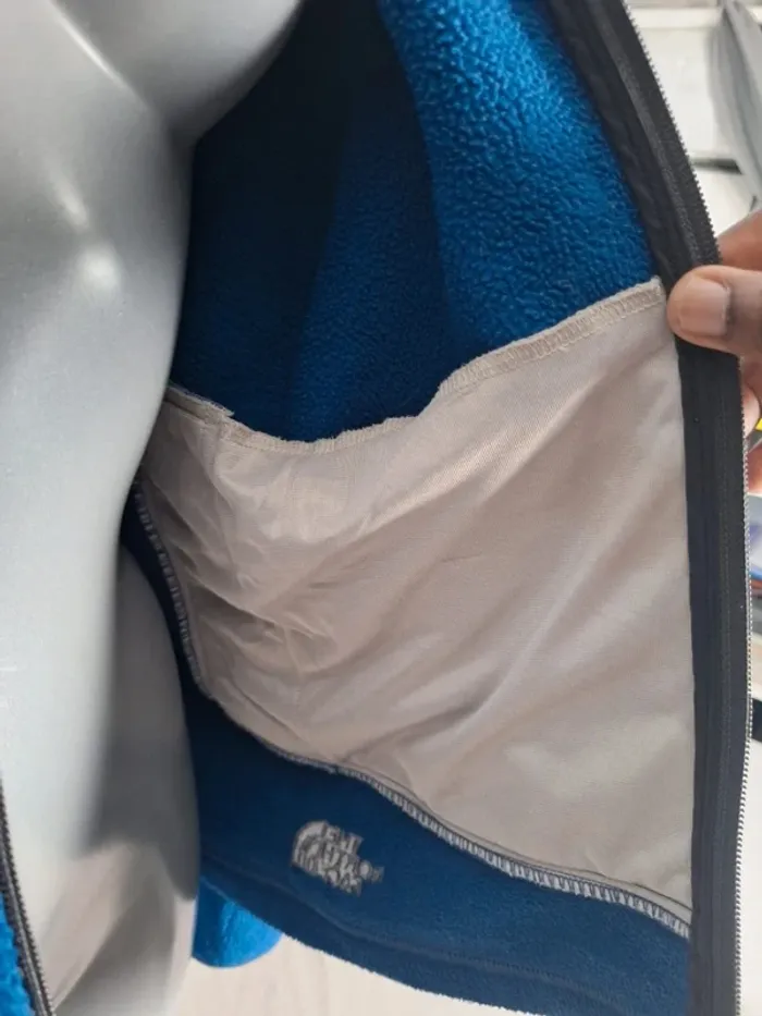 Veste polaire The North Face femme XL – Bleu à capuche – brodé (614) - photo numéro 6