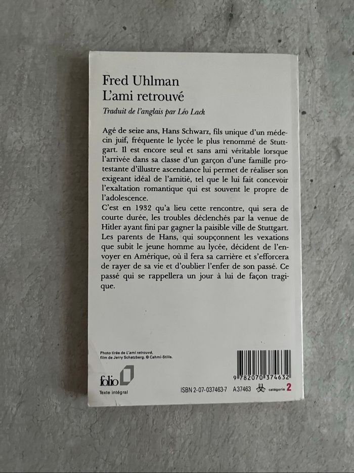 L’ami retrouvé de Fred Uhlman - photo numéro 2