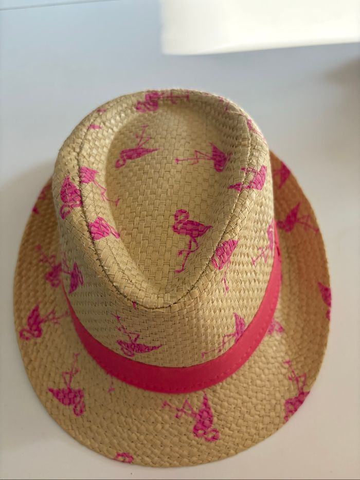 Chapeau été à motifs flamants roses en papier - Taille 52 cm - photo numéro 6