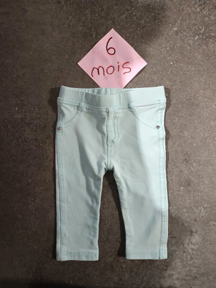 Legging bleu ciel 6 mois