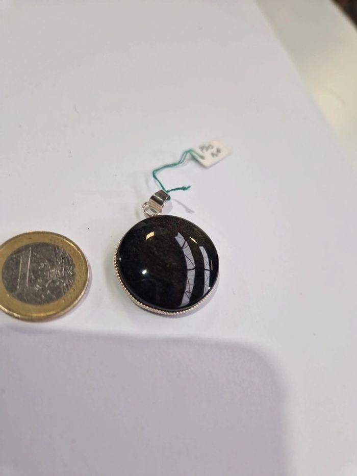 Pendentif obsidienne dorée Mexique - photo numéro 3