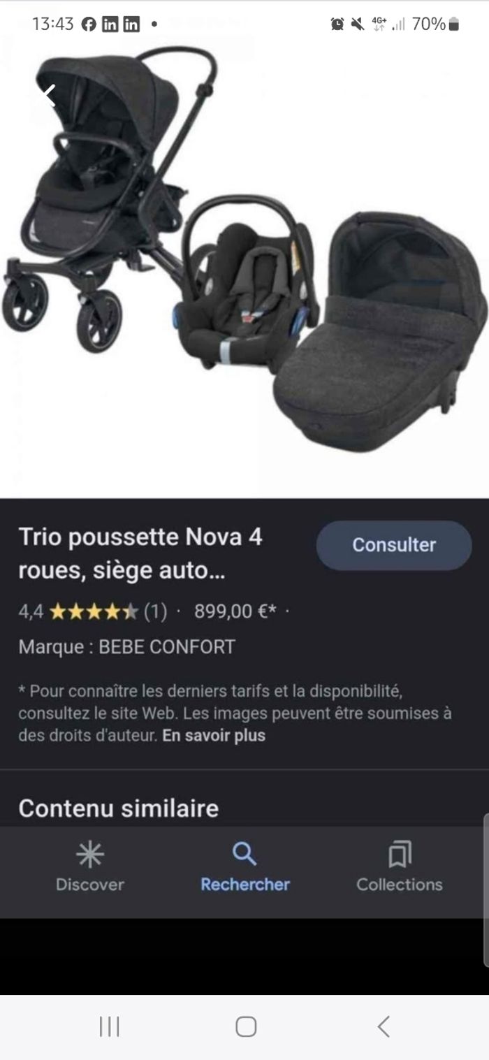 Poussette trio nova bébé confort - photo numéro 6