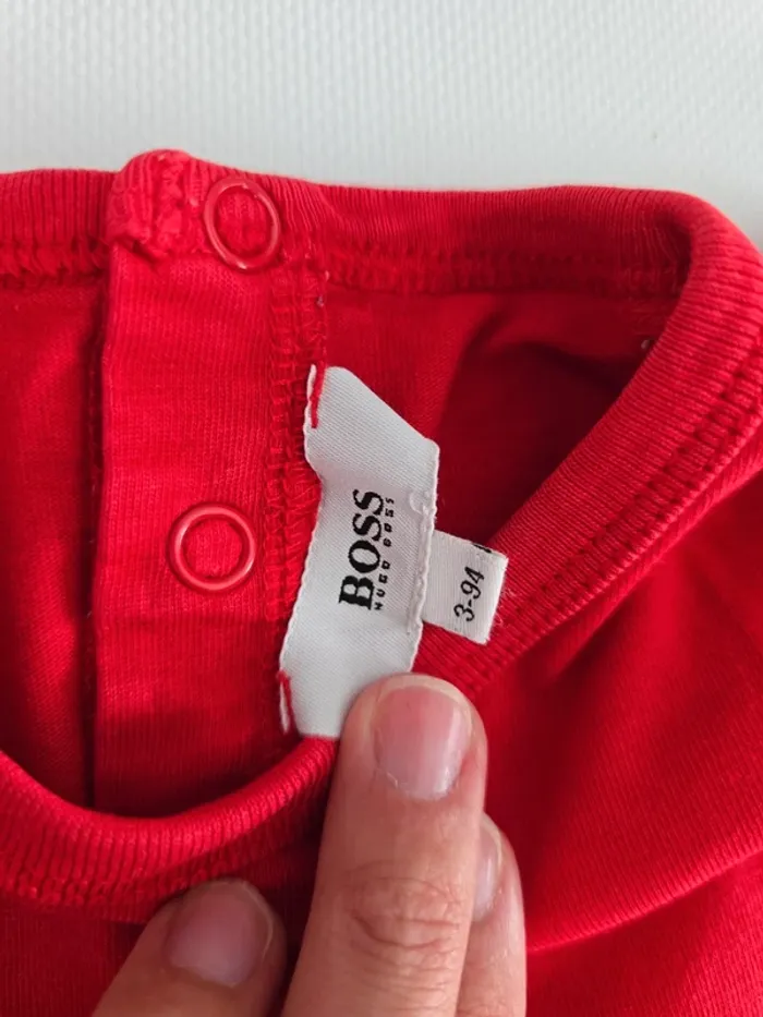 Tee shirt rouge - Boss - photo numéro 3