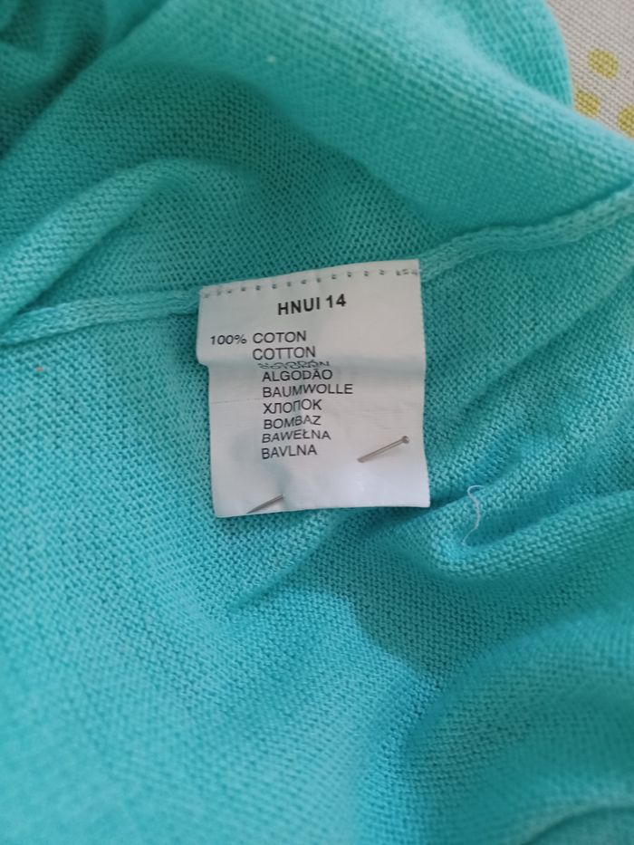Gilet fin Naf Naf Turquoise taille L - photo numéro 9