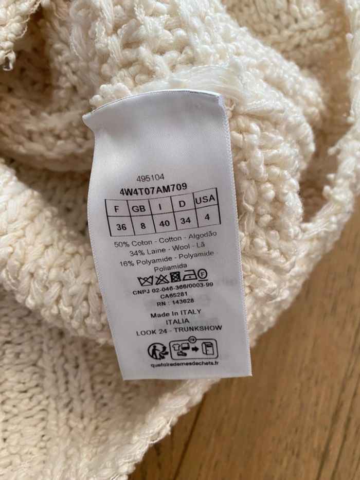 Gilet sans manches en coton et laine blanc cassé Christian Dior AH 2024 taille 36 - photo numéro 4