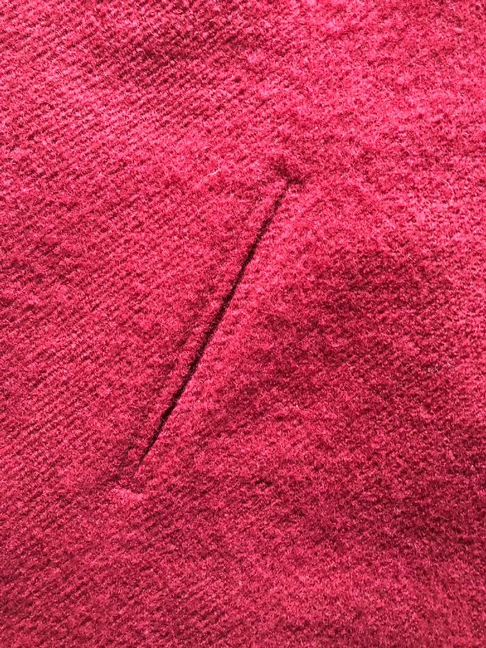 AN68- Manteau long bordeaux laine/polyester T 48 porté 7-8 fois - photo numéro 7