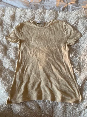 T-shirt jaune pastel Mango taille S