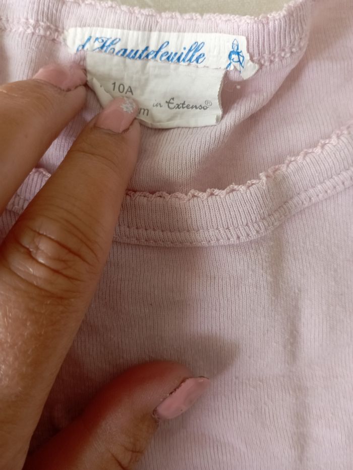 Tee shirt rose manches courtes 10 ans in extenso 1€ - photo numéro 2