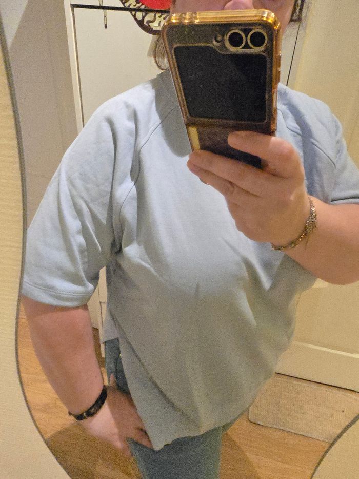 Sweat coton bleu ciel T.L 46 H&M neuf - photo numéro 9