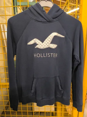 203035 sweat bleu marine à capuche homme L Hollister