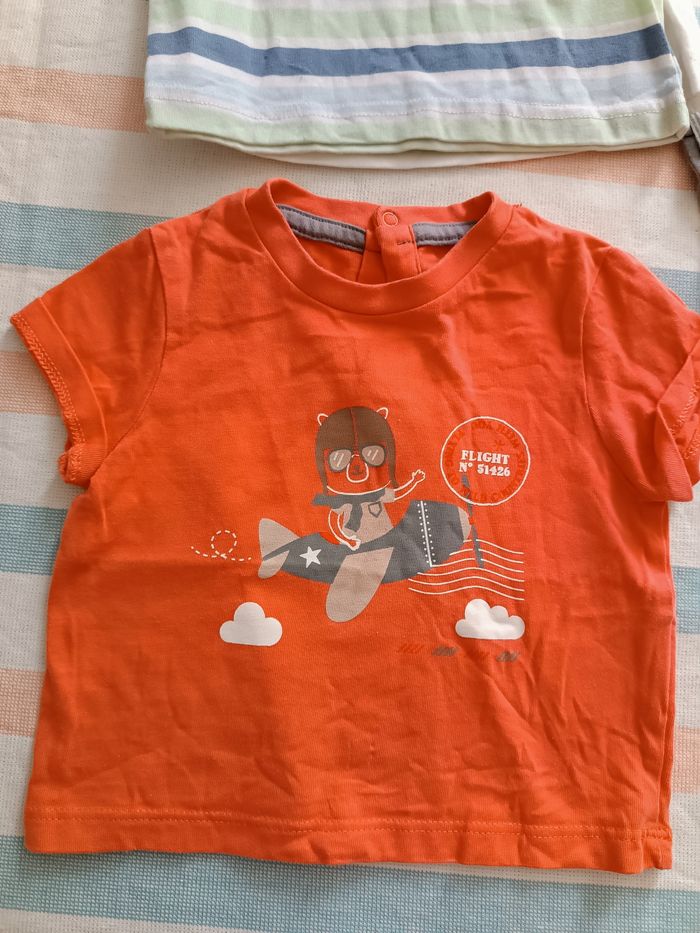 Lot 8 tee-shirts manches courtes 6 mois - photo numéro 4