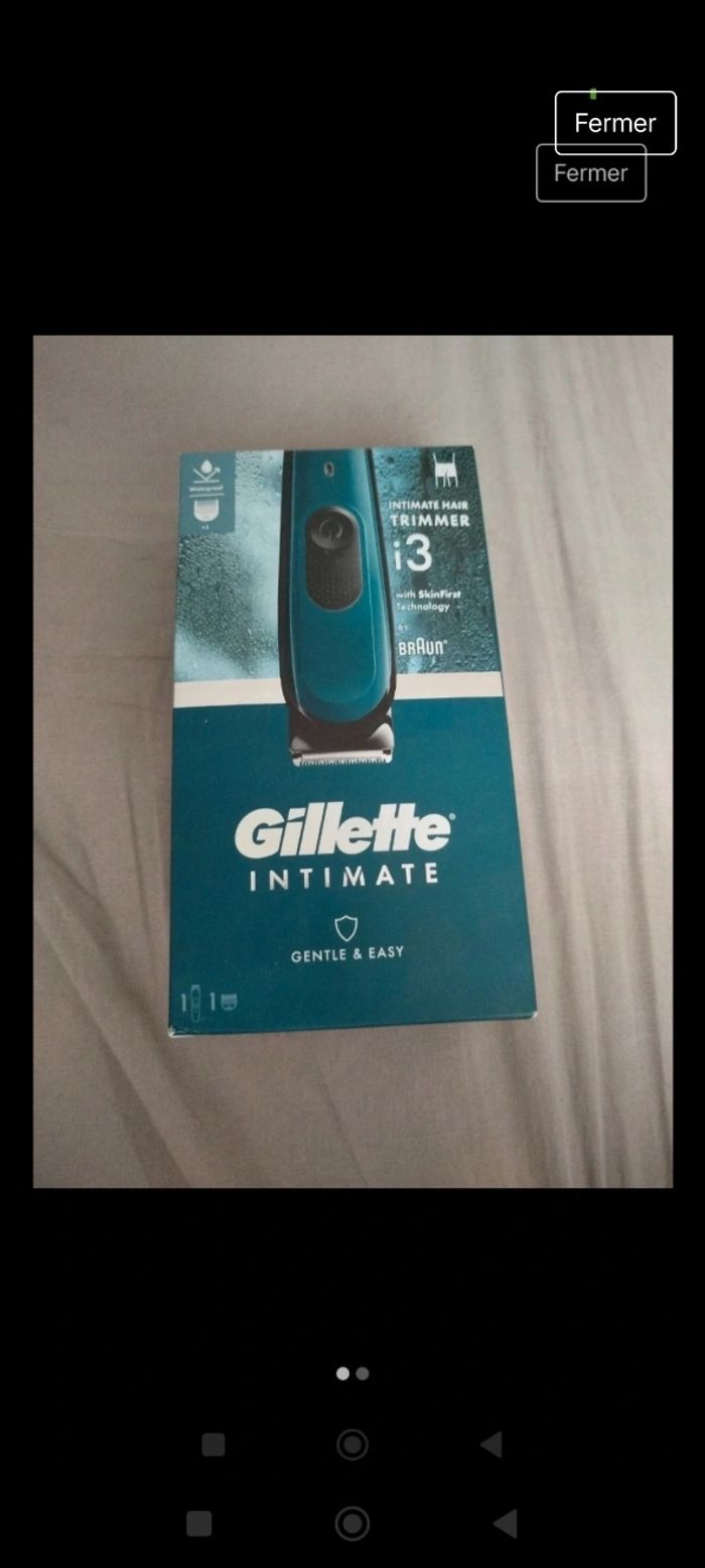 Tondeuse Gillette intimate