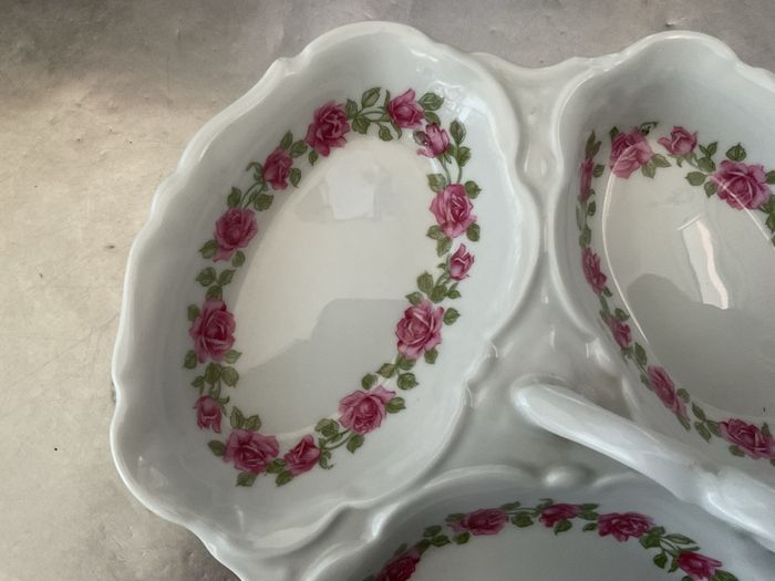 Serviteur mendiant en porcelaine Roses créations Baud - photo numéro 8