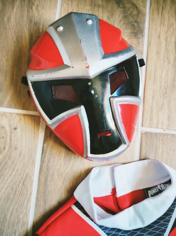 🥸 Déguisement/costume et masque deluxe rembourré Power rangers ninja steel ranger rouge - photo numéro 5