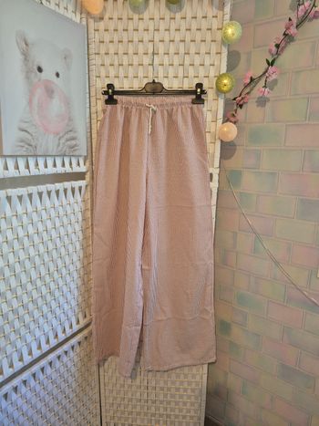 💕joli Pantalon large fluide et léger à rayures fille 16 ans SHEIN 💕