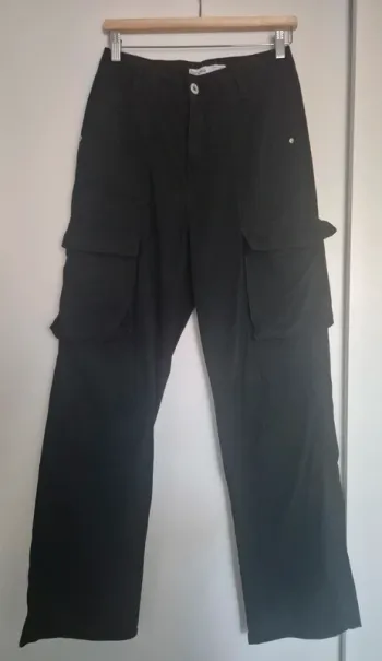 Pantalon cargo noir - Bershka