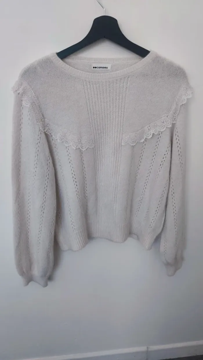 Pull camaïeu taille M broderie - photo numéro 2
