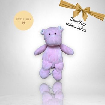 Peluche Doudou Hippopotame rose Nicotoy A229