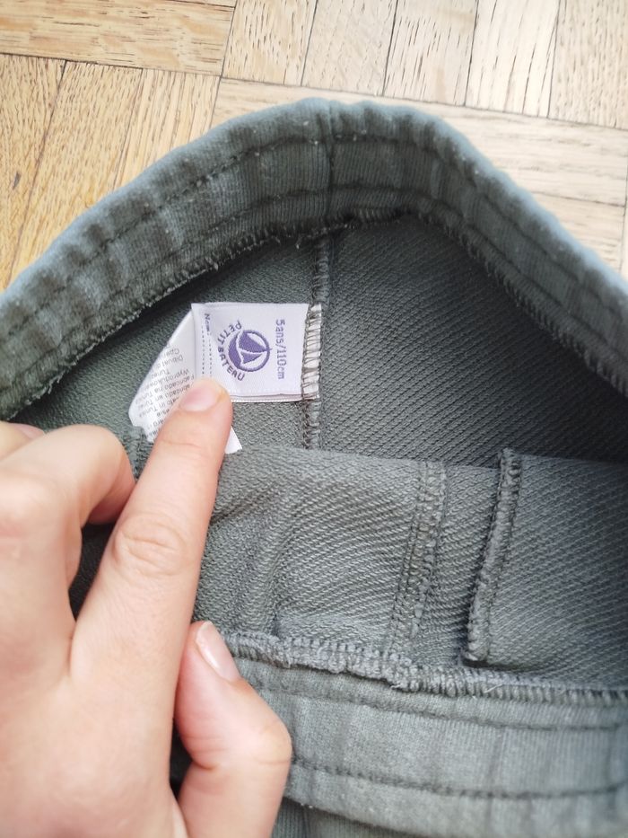 Pantalon jogging vert kaki garçon 5 ans petit bateau - photo numéro 4