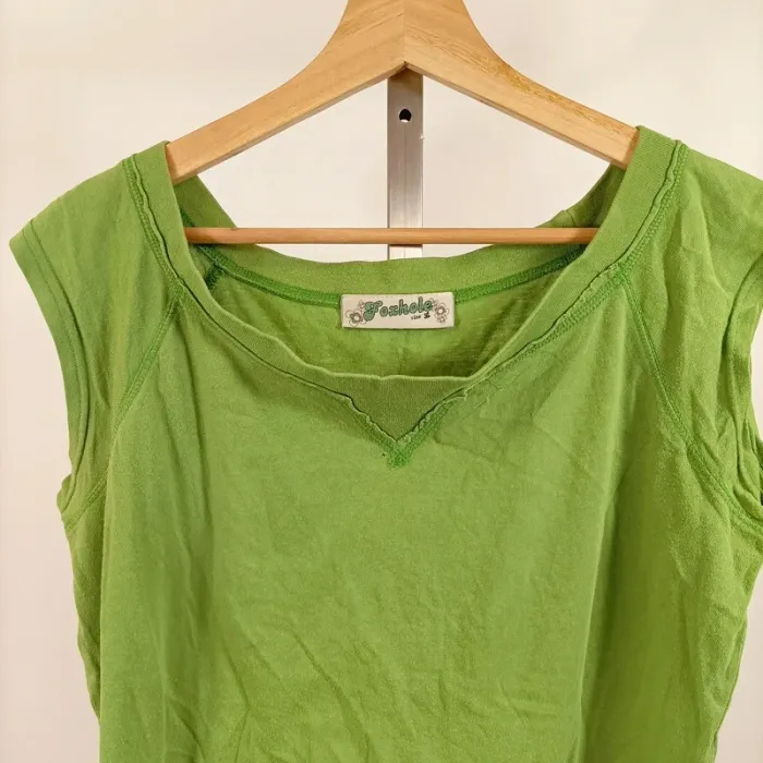 Débardeur vert pomme 100 % coton Foxhole – taille L A1048 - photo numéro 2